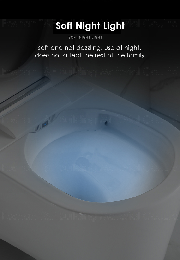 New Design ECO Toilet Bowl Set Bathroom Intelligent Ceramic Rimless Wall Hung Smart Toilet