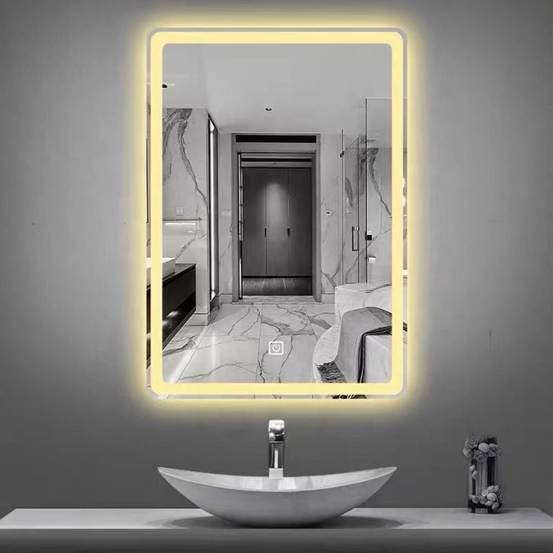 Customized Anti Fog Touch Screen Dimmer Waterproof Light Smart LED Bathroom Mirror