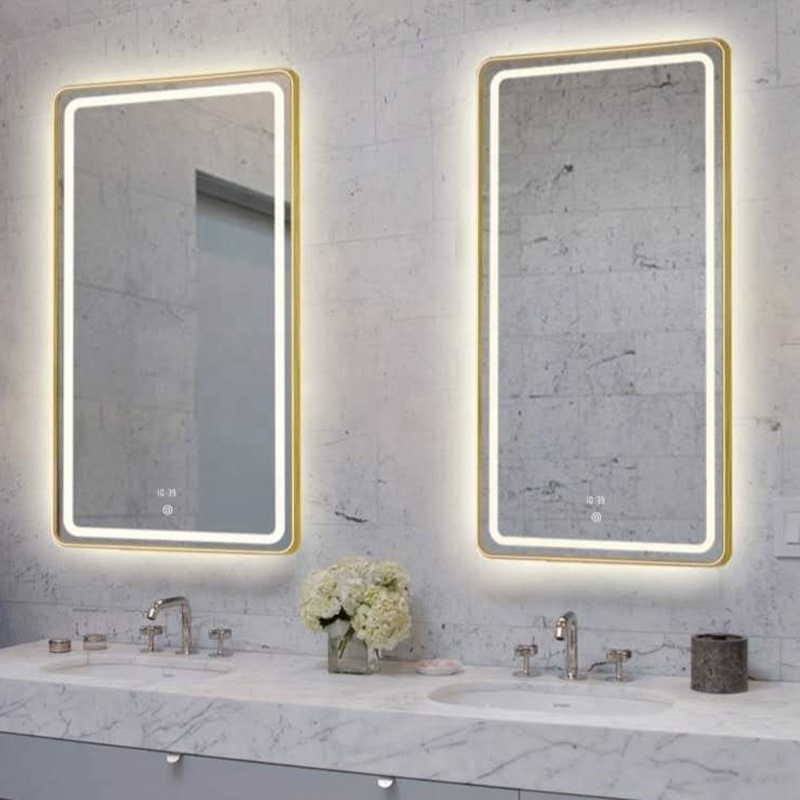 Customized Anti Fog Touch Screen Dimmer Waterproof Light Smart LED Bathroom Mirror