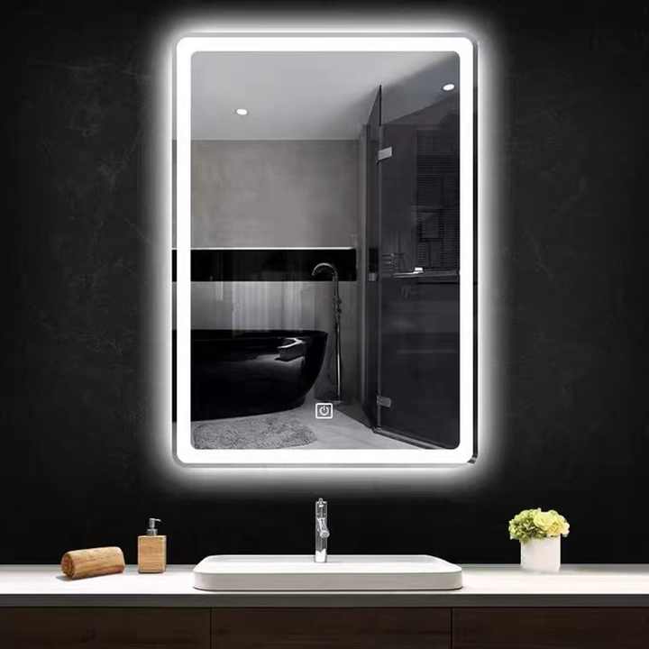 Customized Anti Fog Touch Screen Dimmer Waterproof Light Smart LED Bathroom Mirror