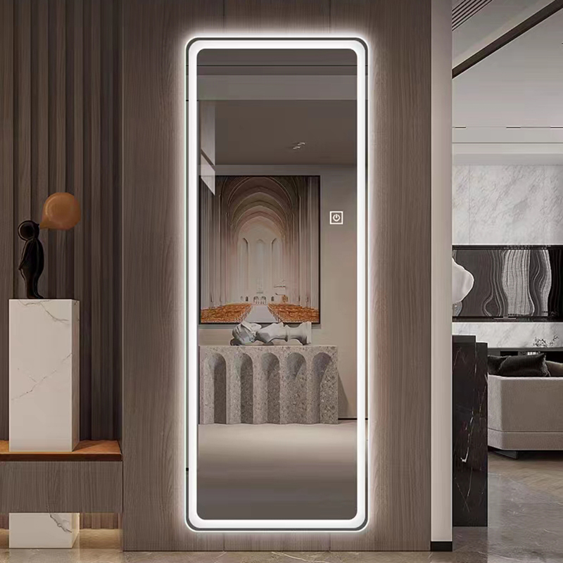 Wholesale Long Backlit Frameless Glass Dressing Bathroom Wall Mirror Illuminated Smart LED Full Length Mirror