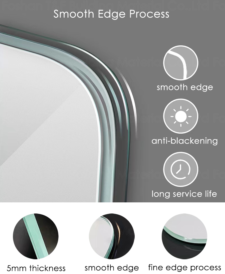 Wholesale Long Backlit Frameless Glass Dressing Bathroom Wall Mirror Illuminated Smart LED Full Length Mirror