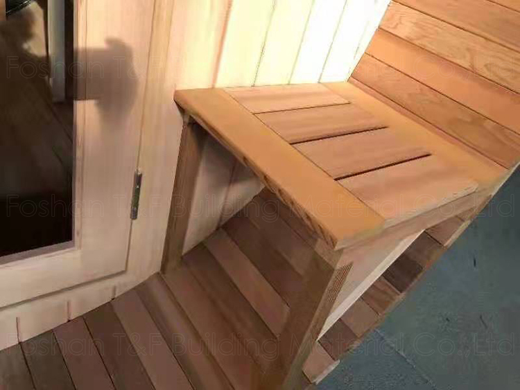 Guangdong Canadian Red Cedar Wooden Traditional Dry Wet Steam Outdoor Barrel Sauna Rooms