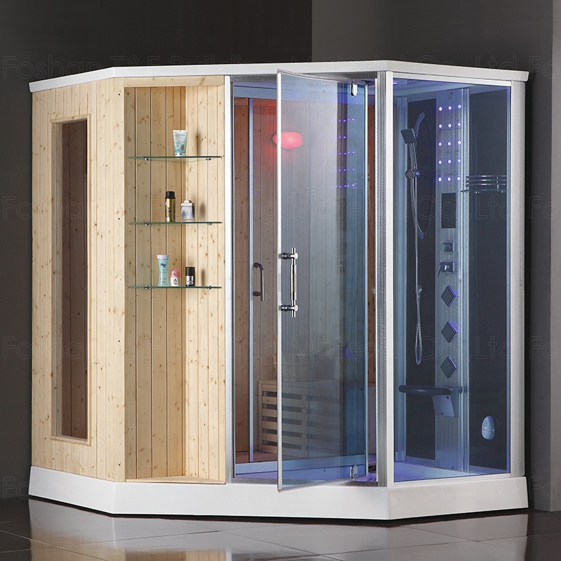 Multifunctional Smart Wooden Spa Massage Shower Cubicle Wet Steam and Dry Sauna Bath Room