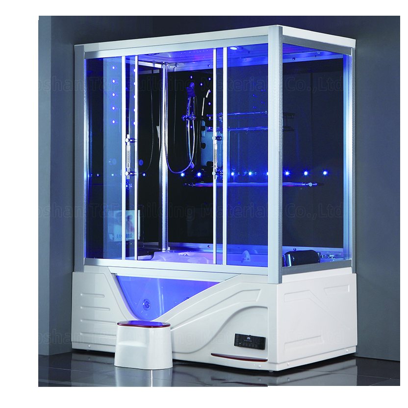 Guangdong Prefab Shower Steam Bath Cubicle Room Enclosed Nozzle Jet Steam Shower Cabinet