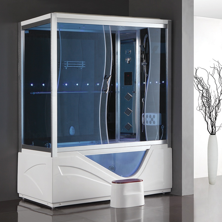 Guangdong Prefab Shower Steam Bath Cubicle Room Enclosed Nozzle Jet Steam Shower Cabinet