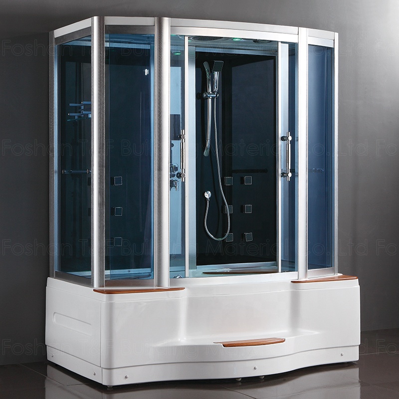 Guangdong Prefab Shower Steam Bath Cubicle Room Enclosed Nozzle Jet Steam Shower Cabinet