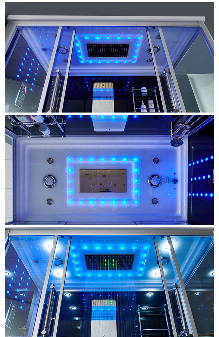 Guangdong Prefab Shower Steam Bath Cubicle Room Enclosed Nozzle Jet Steam Shower Cabinet