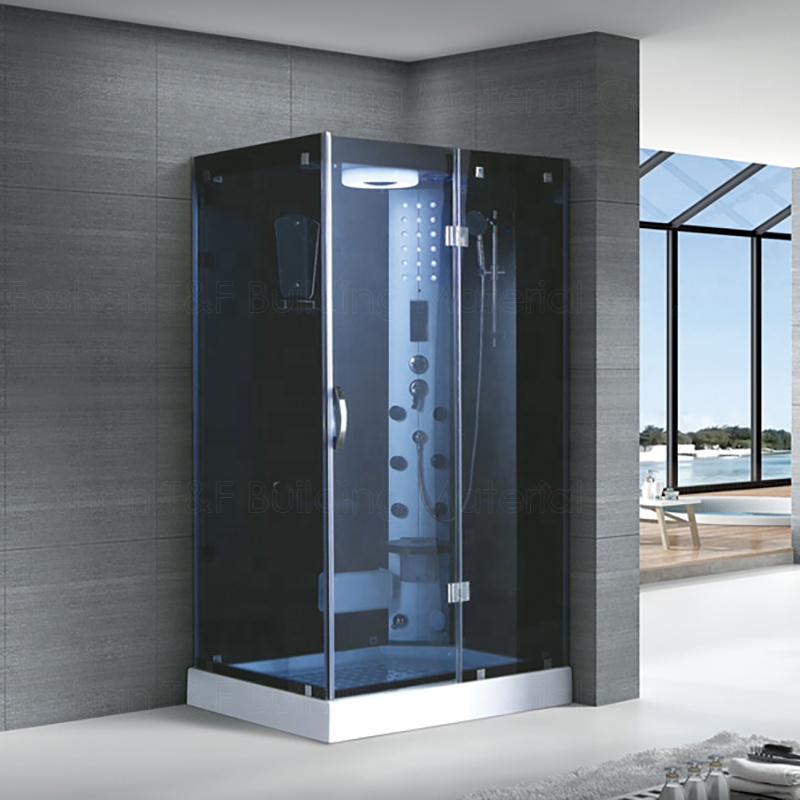 Integrated Hydro Massage Shower Cabin 2 Person Square Sauna and Steam Combined Room