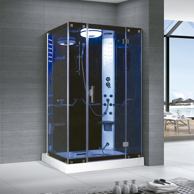 Integrated Hydro Massage Shower Cabin 2 Person Square Sauna and Steam Combined Room