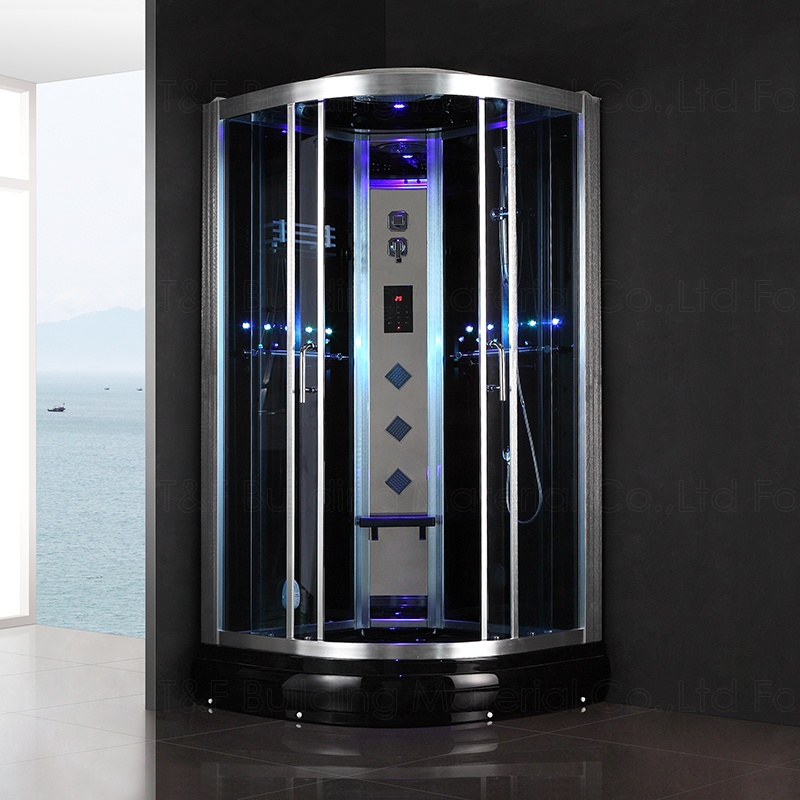 Portable Glass Sliding Door Bathroom Steam Room Shower Box Corner Sauna Steam Shower Cabin