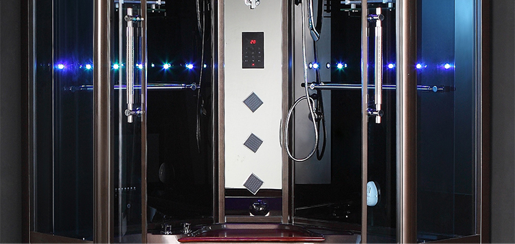Portable Glass Sliding Door Bathroom Steam Room Shower Box Corner Sauna Steam Shower Cabin