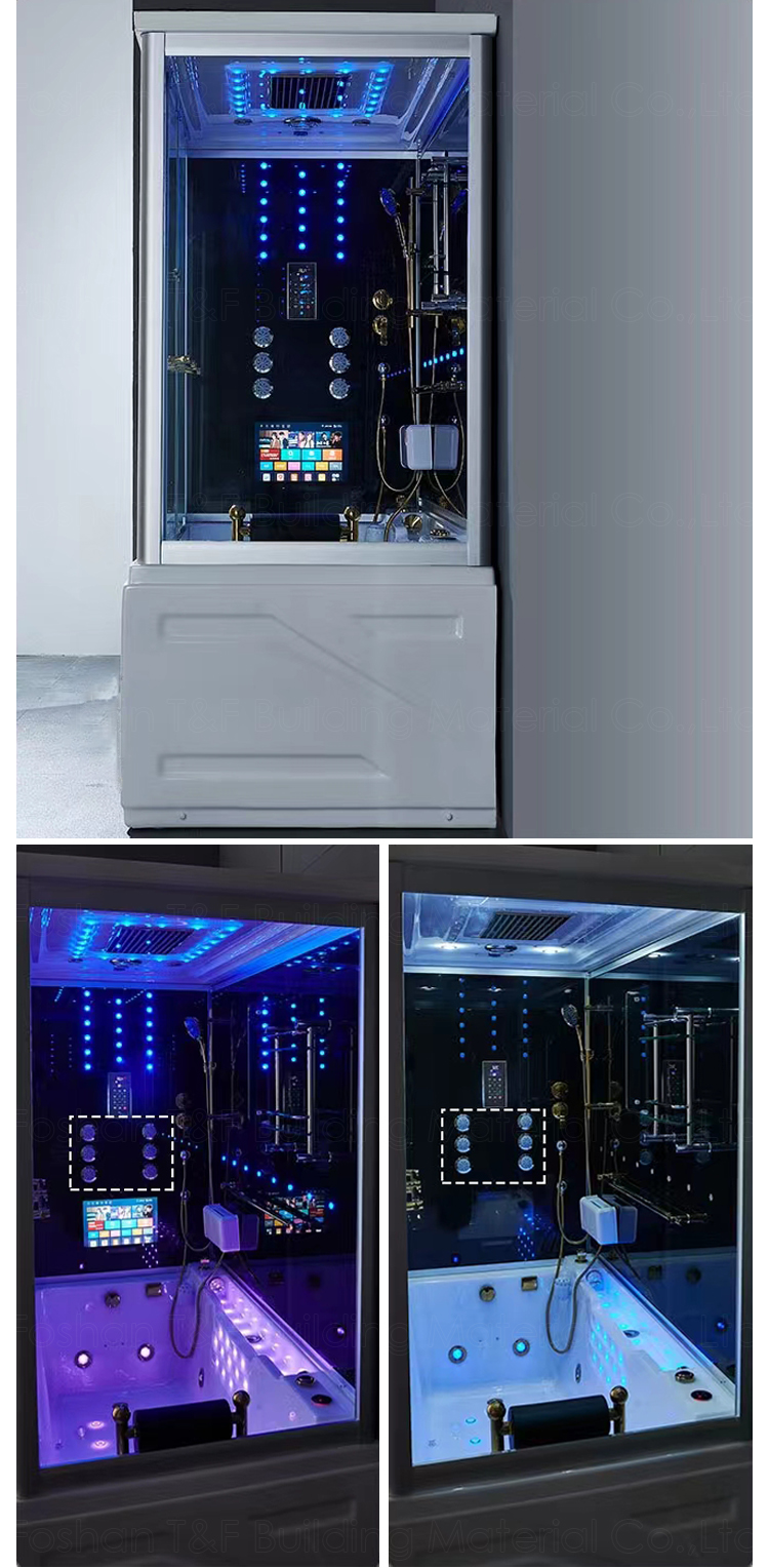 Hot Sale Modern Design Luxury Bathroom Cabin Square Steam Sauna Bath Shower Rooms
