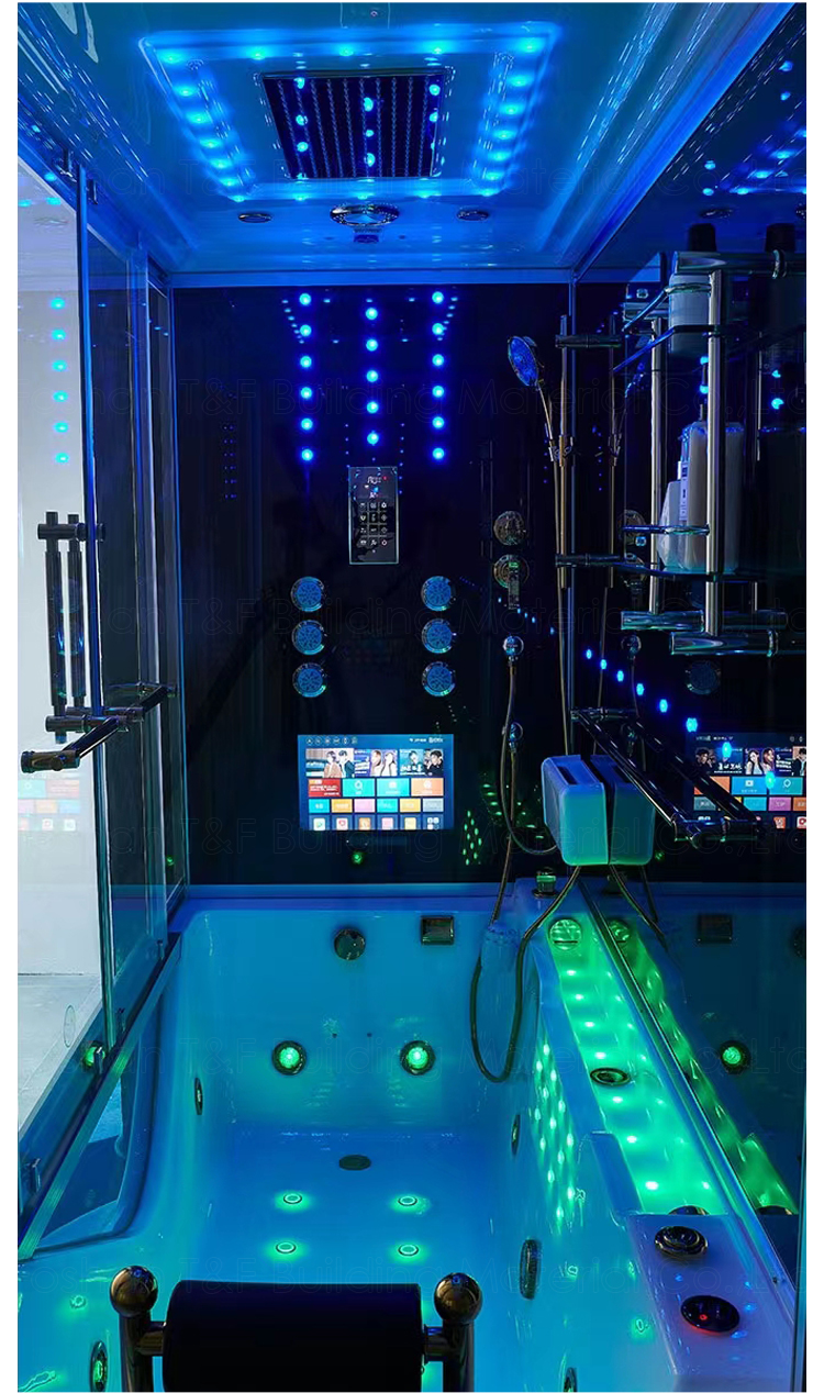 Hot Sale Modern Design Luxury Bathroom Cabin Square Steam Sauna Bath Shower Rooms
