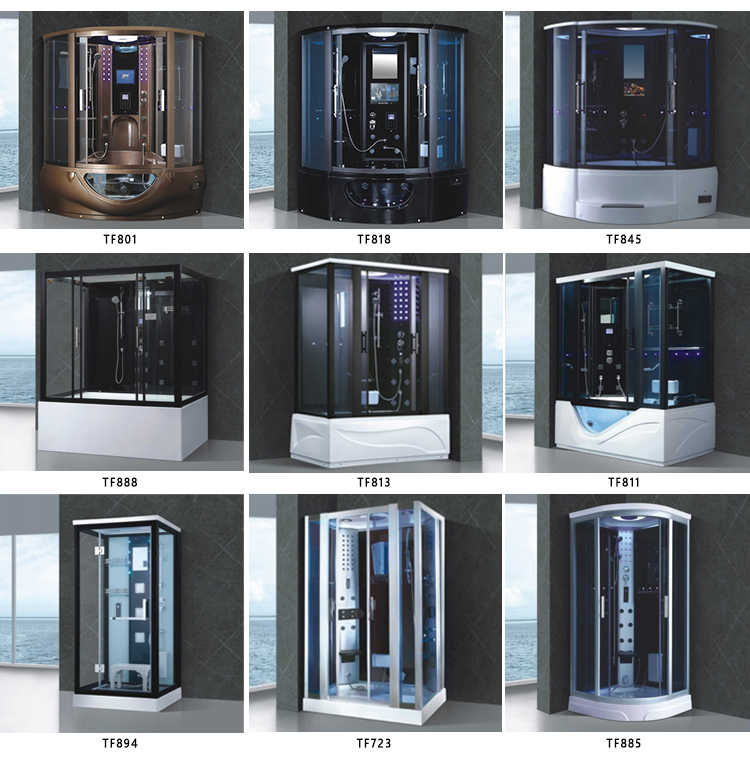 Hot Sale Modern Design Luxury Bathroom Cabin Square Steam Sauna Bath Shower Rooms