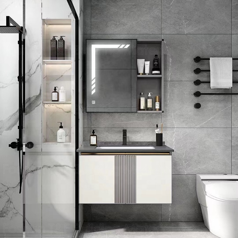 Foshan Storage Over Toilet Modern Washroom Cabinet Bathroom Mirror Cabinet With Light