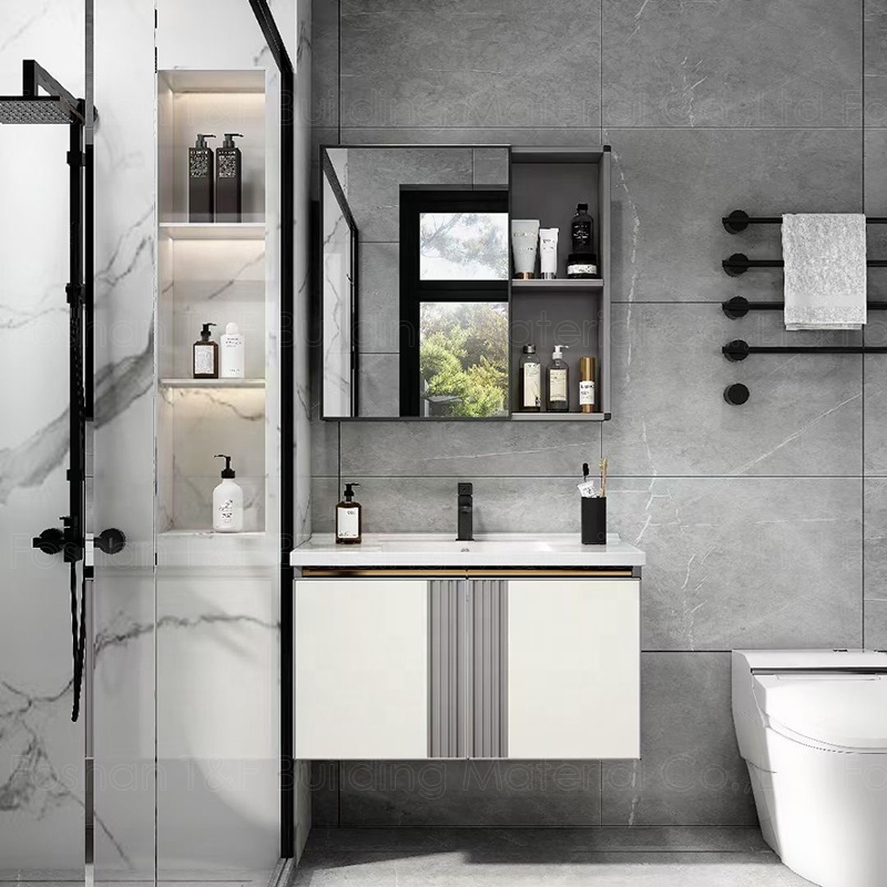 Foshan Storage Over Toilet Modern Washroom Cabinet Bathroom Mirror Cabinet With Light