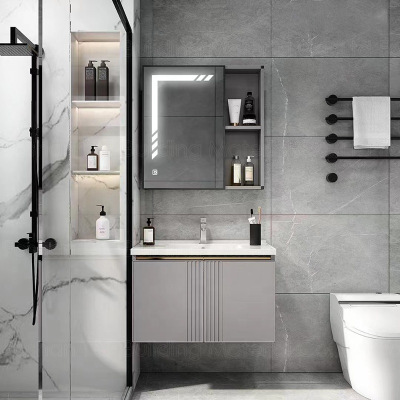 Foshan Storage Over Toilet Modern Washroom Cabinet Bathroom Mirror Cabinet With Light
