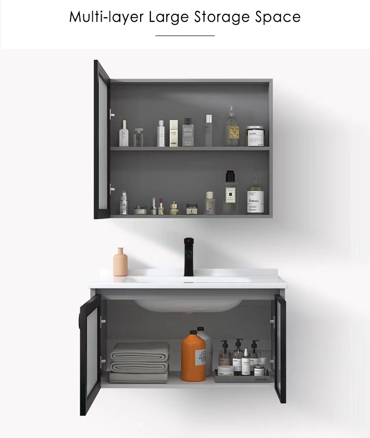 Foshan Storage Over Toilet Modern Washroom Cabinet Bathroom Mirror Cabinet With Light