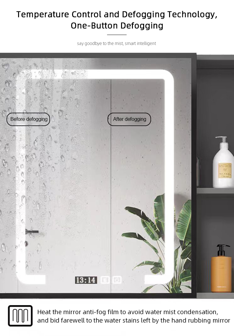 Foshan Storage Over Toilet Modern Washroom Cabinet Bathroom Mirror Cabinet With Light