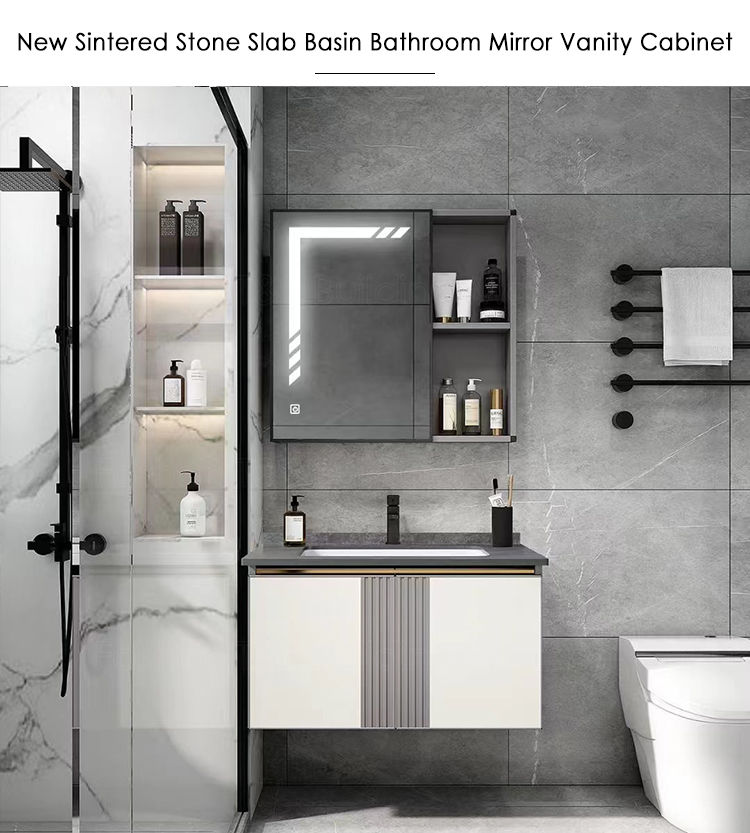 Foshan Storage Over Toilet Modern Washroom Cabinet Bathroom Mirror Cabinet With Light
