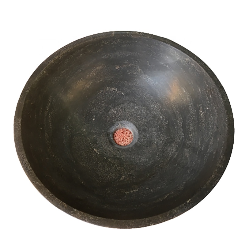 Black Polished Solid Surface Natural Stone Bathroom Sink Marble Stone Wash Basin