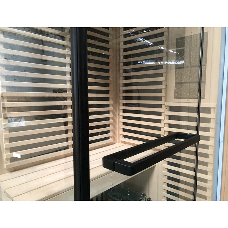 1 Person Solid Wood Far Infrared Indoor Sauna Bath Box Traditional Finish Steam Sauna Room
