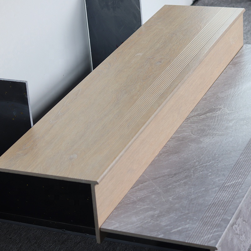 1200x300x170 Glazed Polish Outdoor Ceramic Floor Stair Tile a Grade Quality Wooden Look Stair Tile