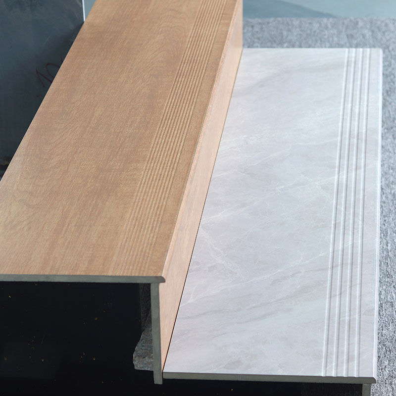 Interior Decorative Non-slip Stair Tiles Treads Design Ceramic Matte Glazed Porcelain Floor Stair Tiles