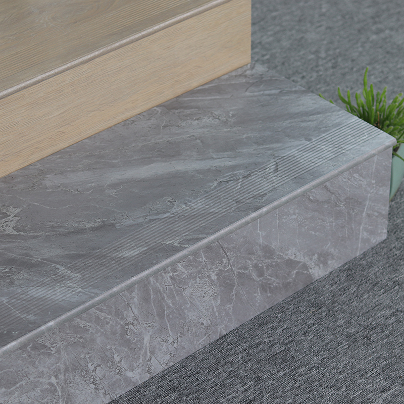 120x30cm Marble Look Stair Tiles Interior Finish Anti Slip Ceramic Stepping Stairs Tiles