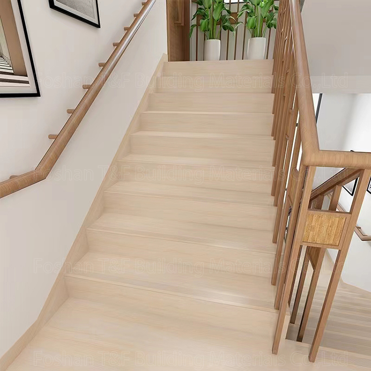 120x30cm Marble Look Stair Tiles Interior Finish Anti Slip Ceramic Stepping Stairs Tiles