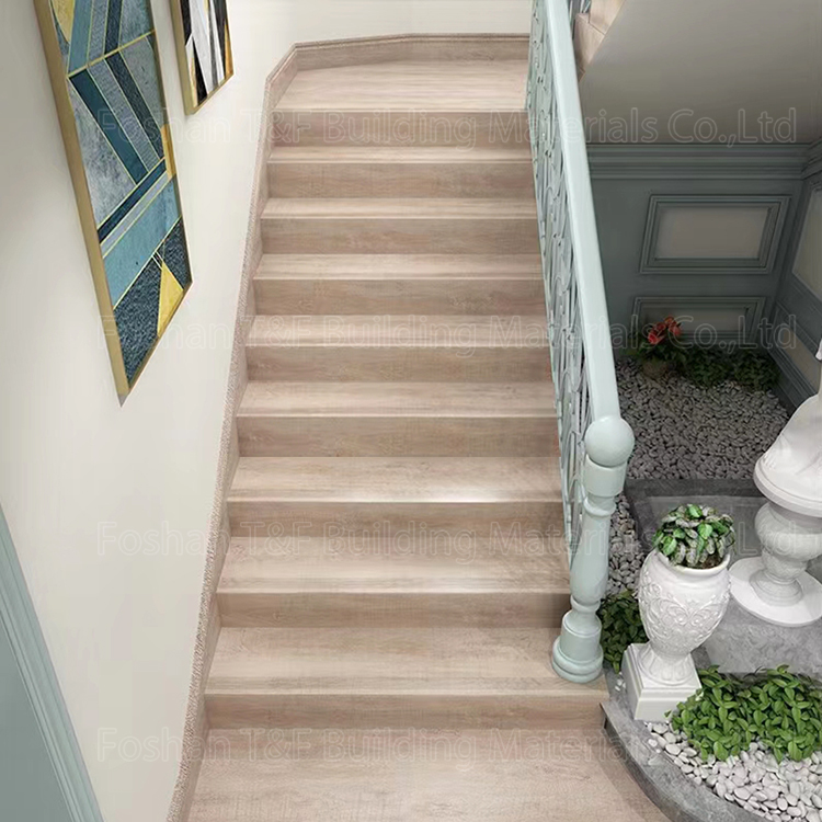 120x30cm Marble Look Stair Tiles Interior Finish Anti Slip Ceramic Stepping Stairs Tiles