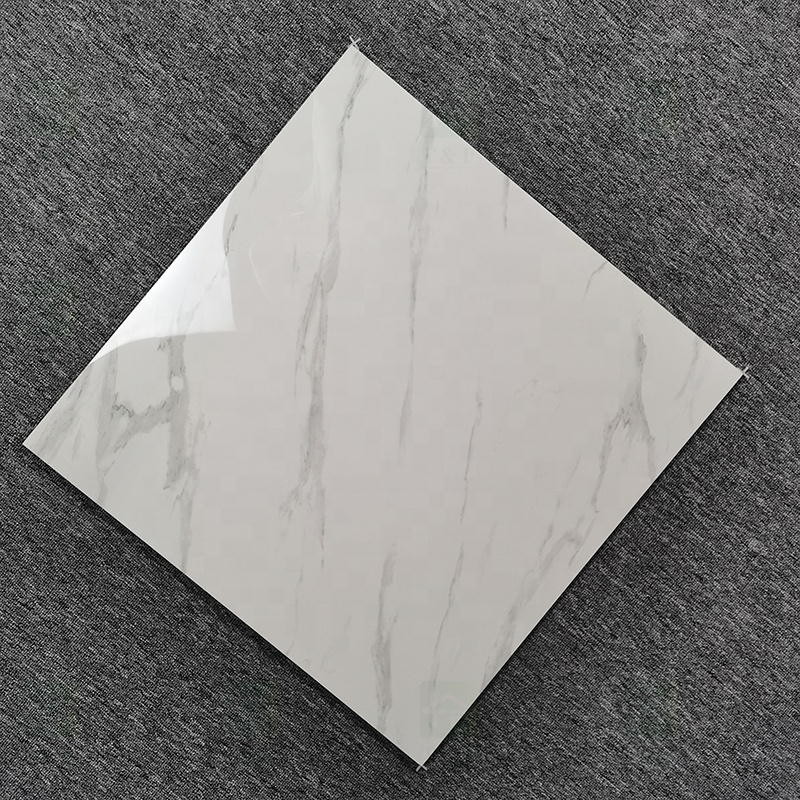 60x60 Carrara White Vitrified Glazed Ceramic Tile for Floor Porcelain Floor Tiles