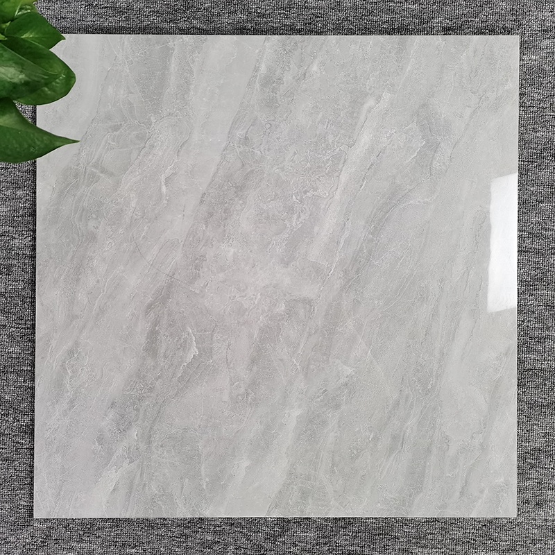 China Glossy Grey Full Glazed Finish Gray Marble Look Price 600x600mm Porcelain Floor Tiles 60x60