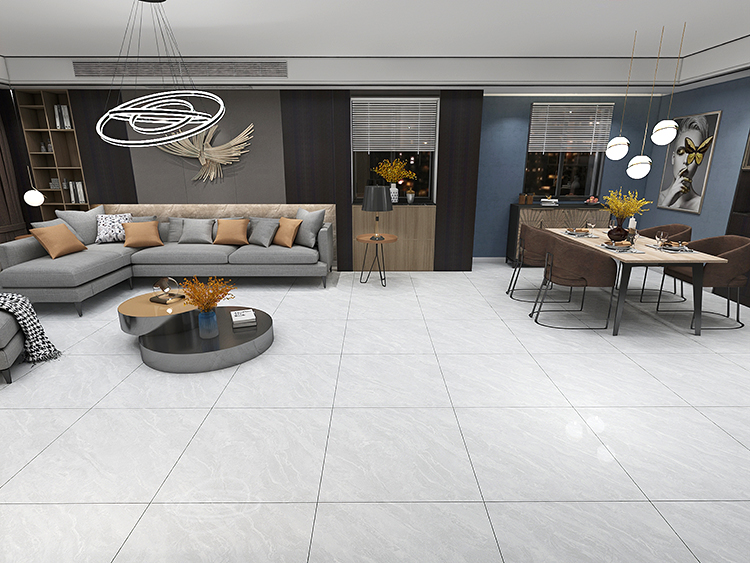 China Glossy Grey Full Glazed Finish Gray Marble Look Price 600x600mm Porcelain Floor Tiles 60x60