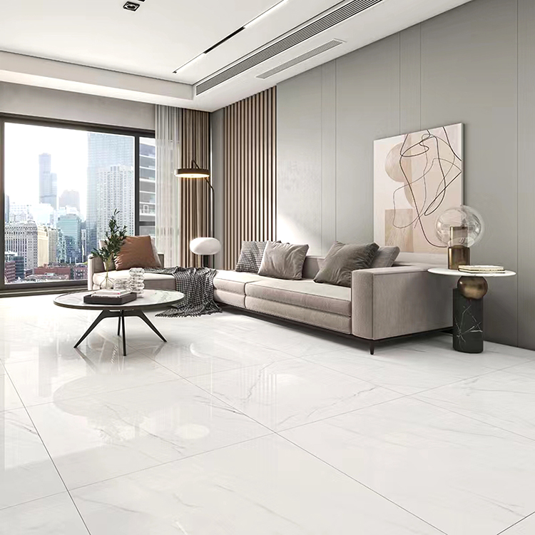China Glossy Grey Full Glazed Finish Gray Marble Look Price 600x600mm Porcelain Floor Tiles 60x60