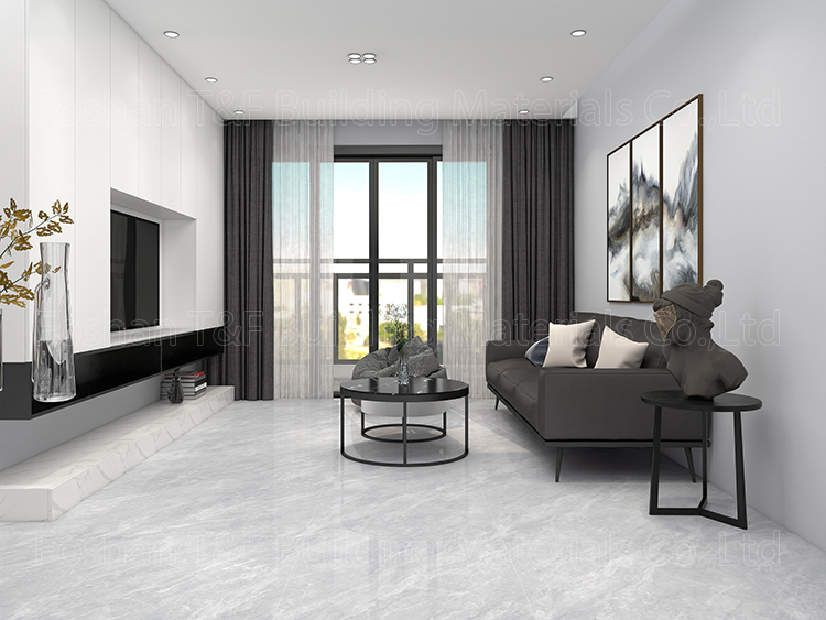 China Glossy Grey Full Glazed Finish Gray Marble Look Price 600x600mm Porcelain Floor Tiles 60x60