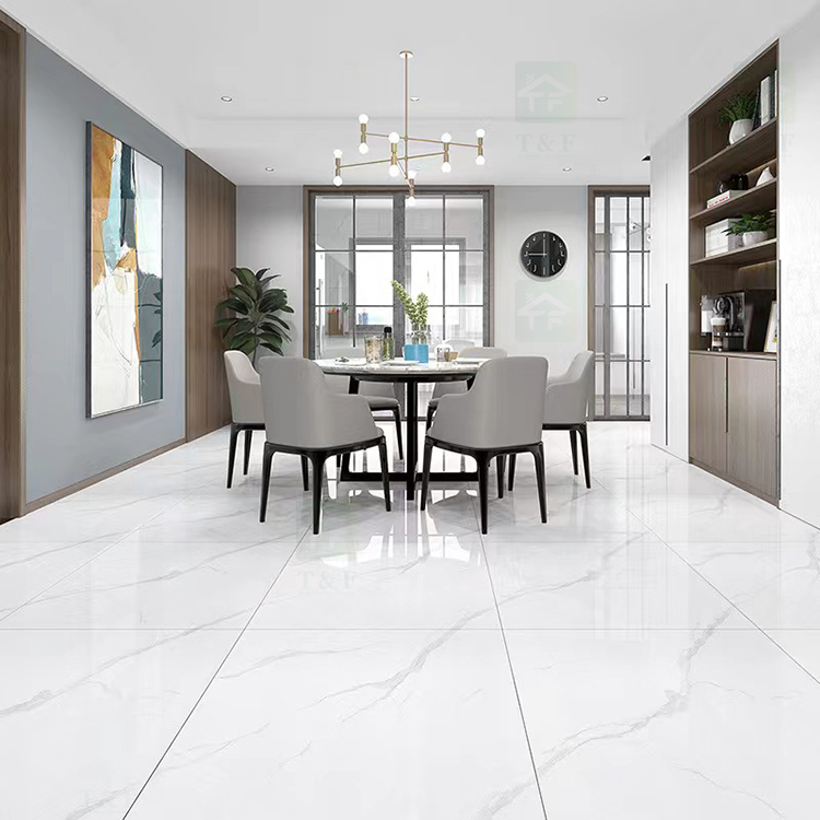 China Glossy Grey Full Glazed Finish Gray Marble Look Price 600x600mm Porcelain Floor Tiles 60x60