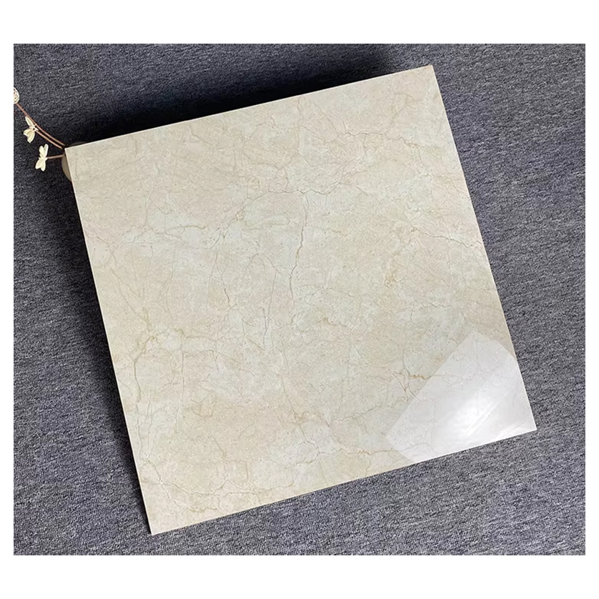 Foshan High Glossy Interior Polished Glazed Ceramic Floor Tiles Gold Vein Marble Look Porcelain Tiles