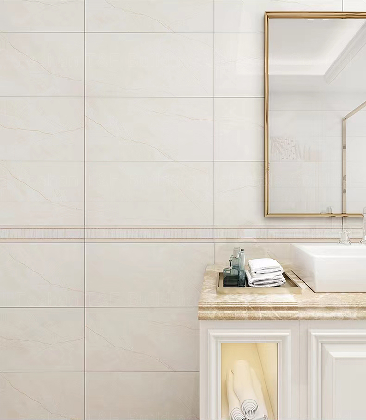300*600 mm Interior Wall Tiles Glossy Wall Tiles for Bathroom Balcony Glazed Decorative Ceramic Wall Tiles