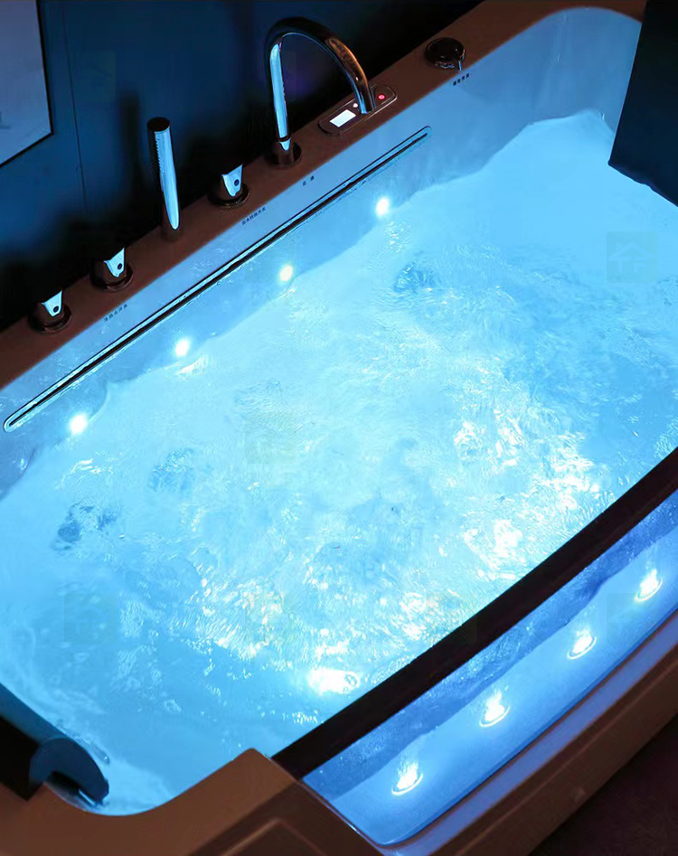 Leakage Protection Hot Tub Bath Led Color Light Jet Whirlpool Waterfall Massage Bathtub