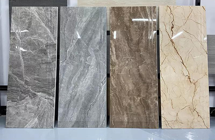 Hot Sale Customized Indoor Staircase Villa Decoration Porcelain Floor Marble Look Stairs Step