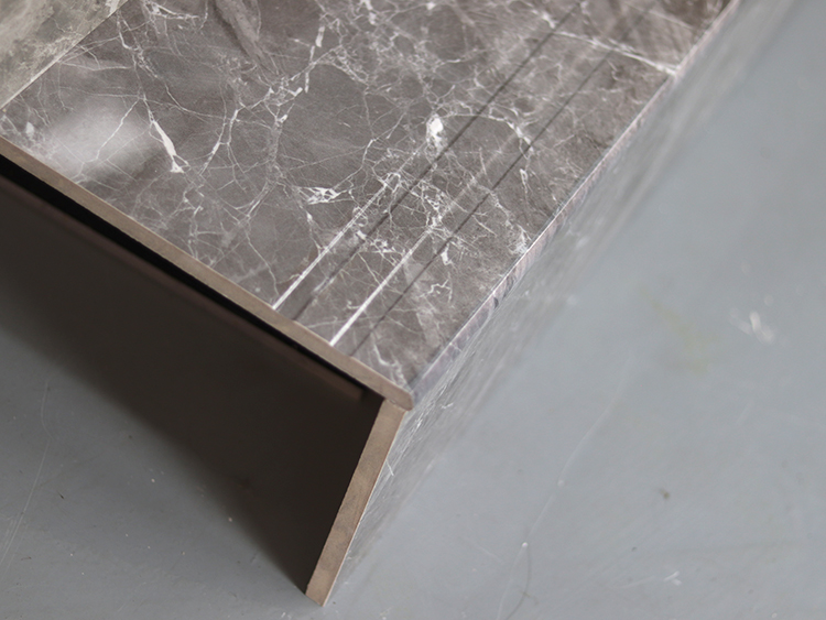 Hot Sale Customized Indoor Staircase Villa Decoration Porcelain Floor Marble Look Stairs Step