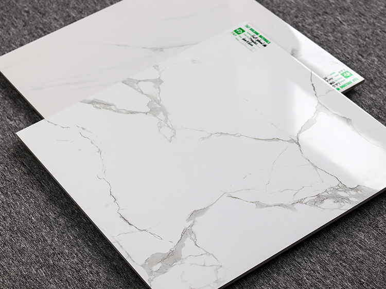 Wholesale 60x60 Polished Glazed Calacatta White Marble Carreaux Maison Floor Tiles for Living Room Porcelain Flooring