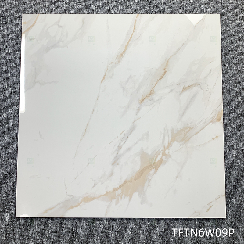 Foshan White Carrelage Porcelanto Marble Floor Porcelain Full Polished Glazed Ceramic Tile