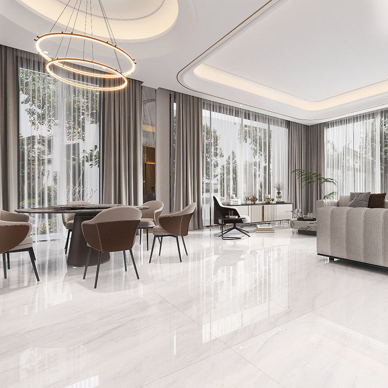 Foshan Pisos Porcelanato Marble 60x60 Polished Glazed Interior Vitrified Floor White Porcelain Tile Design