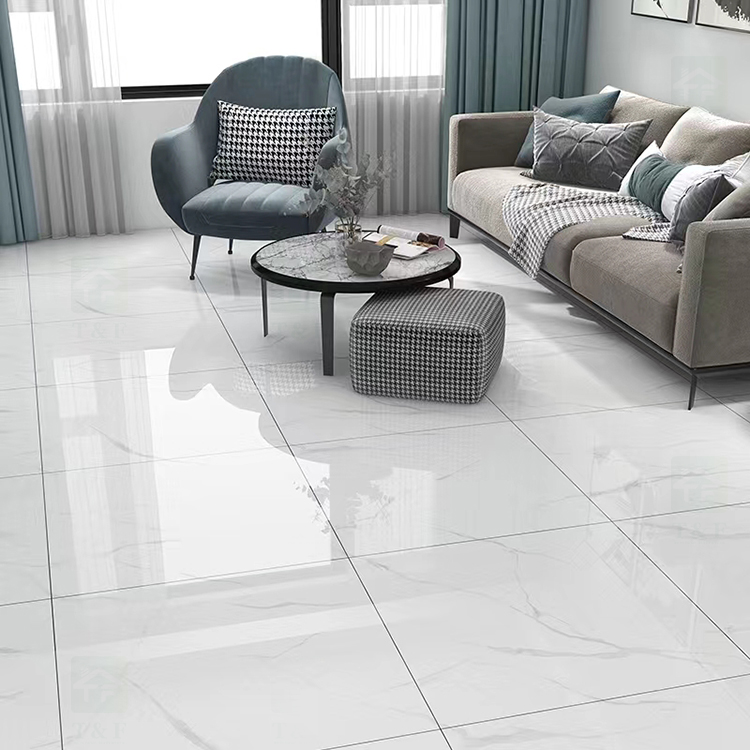 Foshan Pisos Porcelanato Marble 60x60 Polished Glazed Interior Vitrified Floor White Porcelain Tile Design