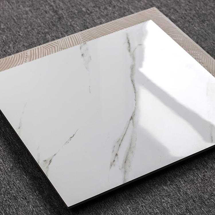 Foshan Pisos Porcelanato Marble 60x60 Polished Glazed Interior Vitrified Floor White Porcelain Tile Design