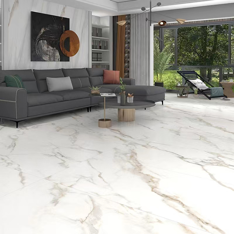 Foshan Pisos Porcelanato Marble 60x60 Polished Glazed Interior Vitrified Floor White Porcelain Tile Design