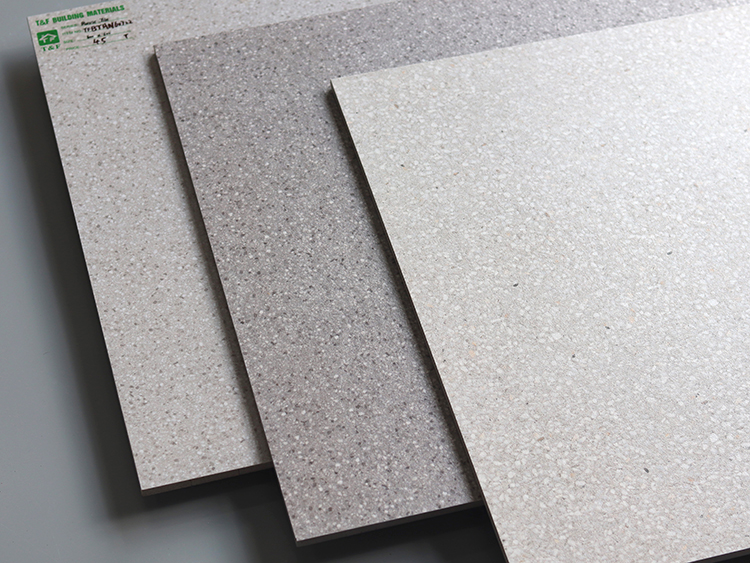 600x600 Matt Finish White Grey Cement Look Porcelain Rustic Restaurant Store Kitchen Floor Terrazzo Tile